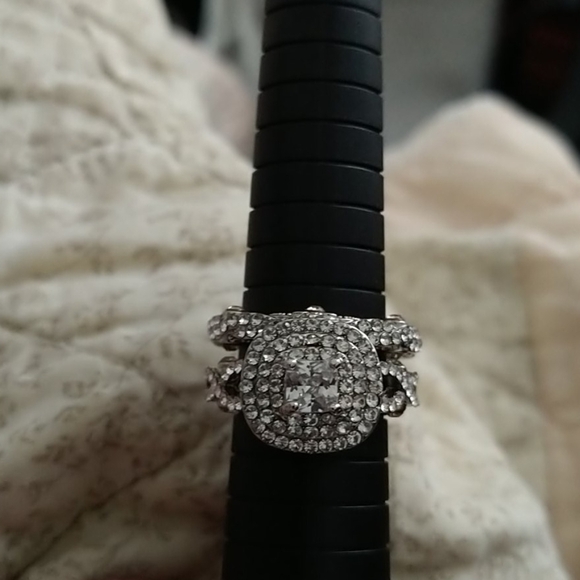 (D7) Bridal Wedding Set 2 tone - Picture 6 of 7